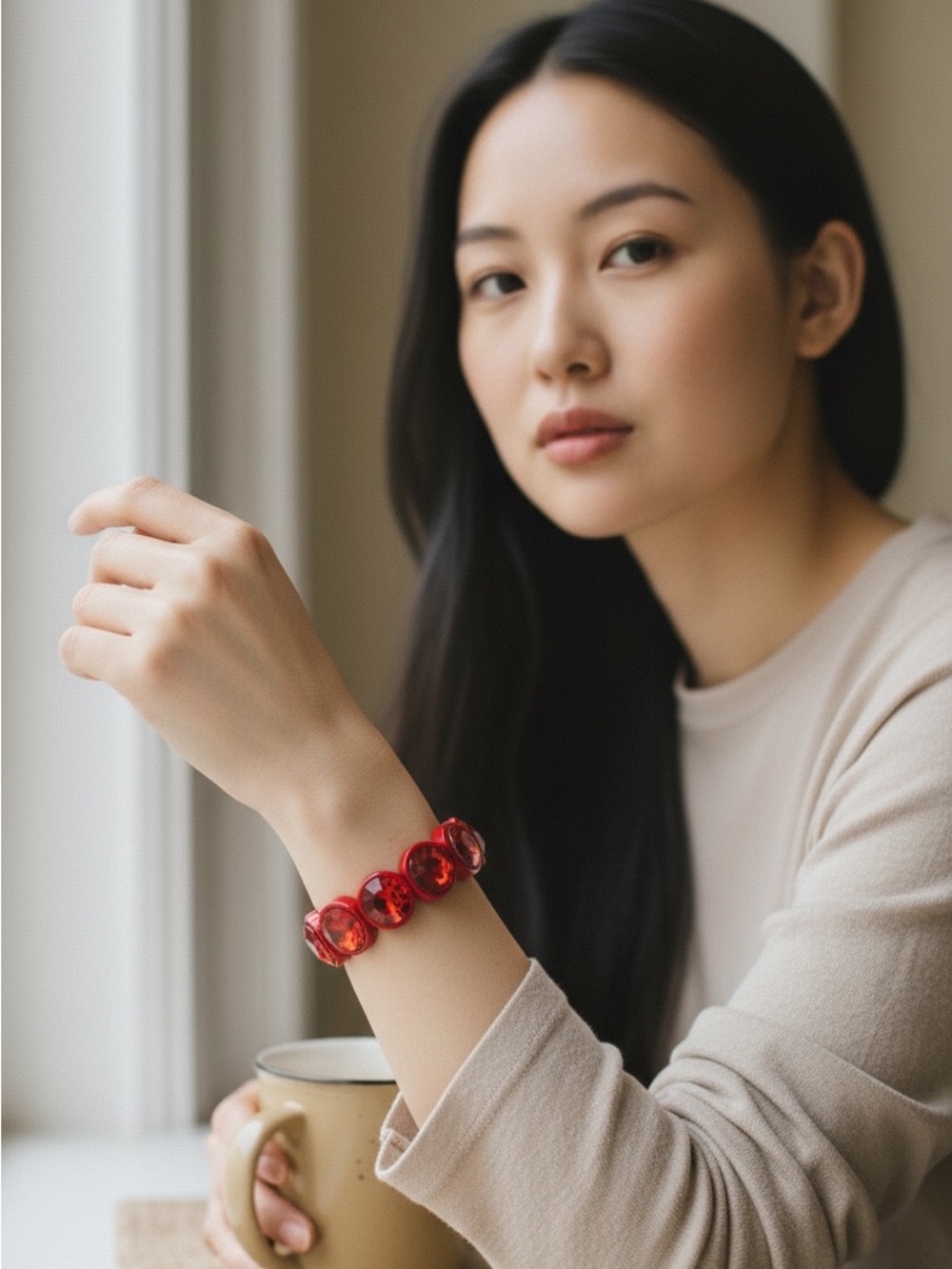 🆕 Plunder red stretch bracelet